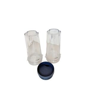 Two (2) 16 oz Cups with Lids for Ninja Blender BL770 BL780 BL660 OEM